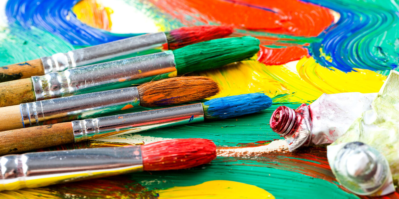Paints and brushes Paints and brushes