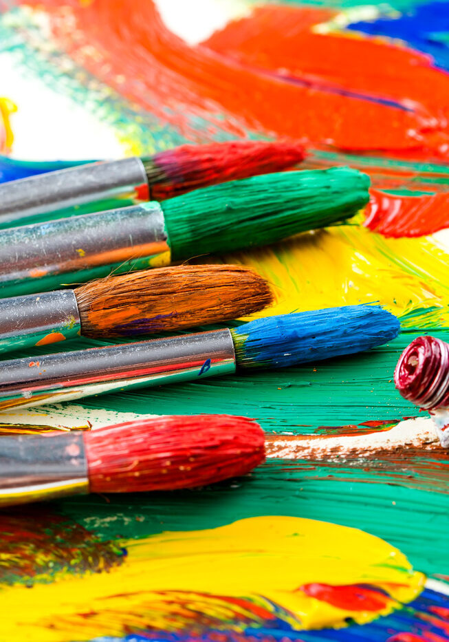 Paints and brushes Paints and brushes